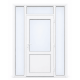 Металлопластиковые двери для технических помещений VEKA Softline 76 с фрамугой 1400 x 2000 мм