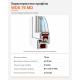 Металлопластиковое окно WDS 76MD 4-створчатое с 2 поворотно-откидными створками ламинированное 2700×1500 мм