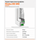 Металлопластиковое окно Steko 8S MD 3-створчатое с 1 поворотно-откидной створкой ламинированное 1700×1300 мм