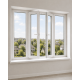 Металопластикове вікно Viknaroff Fenster 500 чотиристулкове з двома поворотно-відкидними стулками 3000x1000 мм