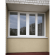 Металопластикове вікно REHAU Synego чотиристулкове з двома поворотно-відкидними стулками 3100x900 мм