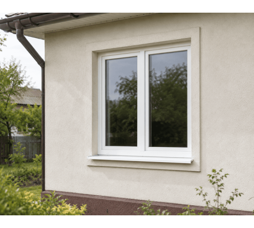 Металлопластиковое окно VEKA Softline 82 двухстворчатое с фрамугой 1500 x 1900 мм