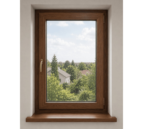 Металлопластиковое окно Veka Softline 1-створчатое поворотно-откидное ламинированное 1000×1200 мм