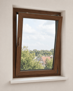 Металопластикове вікно Veka Softline 76 1-стулкове поворотно-відкидне ламіноване 800×1100 мм