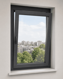 Металлопластиковое окно WDS 5S 1-створчатое поворотно-откидное ламинированное 1200×1100 мм