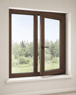 Металопластикове вікно Veka Softline 2-стулкове з 1 поворотно-відкидною стулкою ламіноване 1200×1400 мм