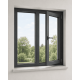 Металлопластиковое окно Veka Softline 76 2-створчатое с 1 поворотно-откидной створкой ламинированное 1300×1300 мм