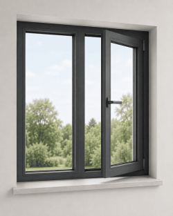 Металлопластиковое окно REHAU Euro 60 2-створчатое поворотно-откидное ламинированное 1300×1400 мм