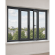 Металлопластиковое окно Veka Softline 4-створчатое с 2 поворотно-откидными створками ламинированное 2400×1500 мм