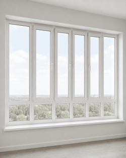 Панорамные металлопластиковые окна WDS 7S 3200x2700 мм