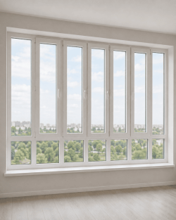 Панорамные металлопластиковые окна WDS 7S 3600x2700 мм