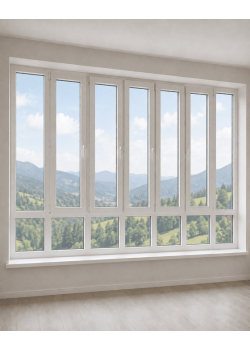 Панорамные металлопластиковые окна WDS 7S 4600x2700 мм