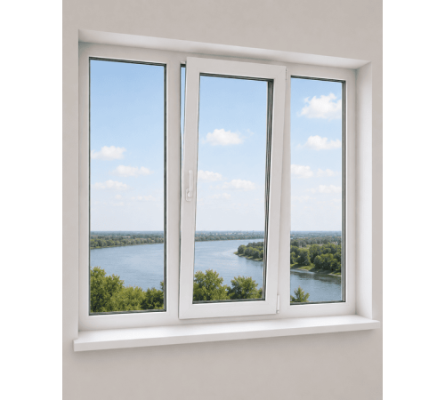 Металопластикове вікно Veka Softline 76 тристулкове з поворотно-відкидною стулкою 2200x1300 мм