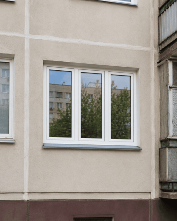 Металопластикове вікно Veka Softline тристулкове з поворотно-відкидною стулкою 2700x1500 мм