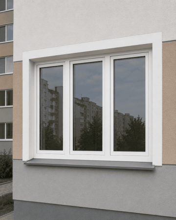 Металопластикове вікно WDS 5S тристулкове з поворотно-відкидною стулкою 2200x1200 мм