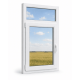 Металлопластиковое окно VEKA Softline 82 одностворчатое с фрамугой 700 x 1700 мм