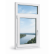 Металлопластиковое окно VEKA Softline 82 одностворчатое с фрамугой 900 x 2100 мм