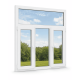 Металлопластиковое окно VEKA Softline 82 трёхстворчатое с фрамугой 2250 x 2100 мм