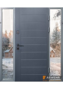 Нестандартні двері з терморозривом Palermo (RAL 7016 + Білий), 1600-1800*2050, комплектація FRAME Abwehr