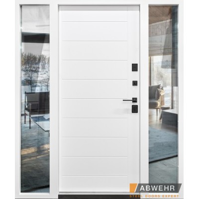 Вхідні Нестандартні двері з терморозривом Palermo (RAL 7016 + Білий), 1600-1800*2050, комплектація FRAME Abwehr-1