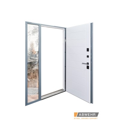 Вхідні Нестандартні двері з терморозривом Palermo (RAL 7016 + Білий), 1600-1800*2050, комплектація FRAME Abwehr-2