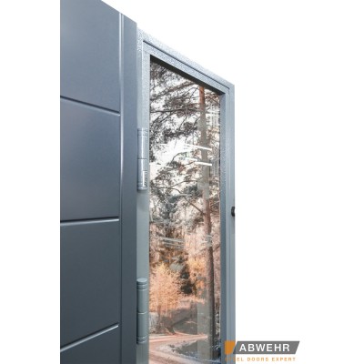 Вхідні Нестандартні двері з терморозривом Palermo (RAL 7016 + Білий), 1600-1800*2050, комплектація FRAME Abwehr-8