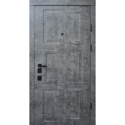 Вхідні Двері Авангард Порто мрамор темний/біла емаль "Qdoors"-1