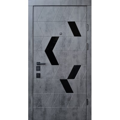 Входные Двери Конверс-АК бетон темный/грей софт Qdoors-1