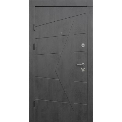 Входные Двери Акцент бетон темный - бетон серый "Qdoors"-2