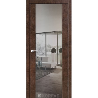 Міжкімнатні Двері SR-01 дзеркало срібло Korfad-1