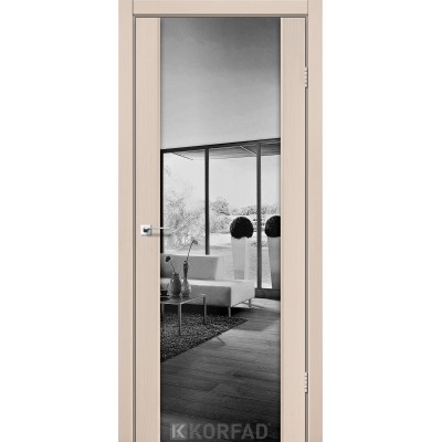 Межкомнатные Двери SR-01 зеркало графит Korfad-13
