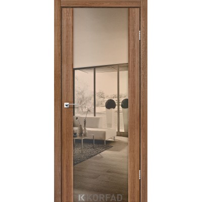 Межкомнатные Двери SR-01 зеркало бронза Korfad ПВХ плёнка-0