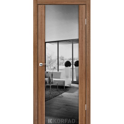 Межкомнатные Двери SR-01 зеркало графит Korfad-12