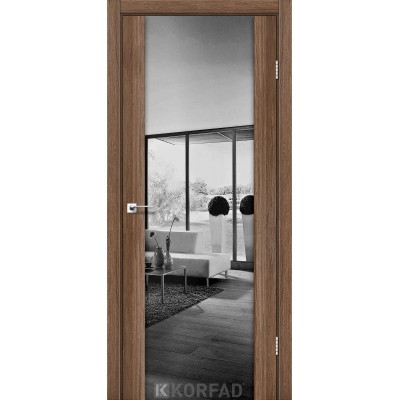 Межкомнатные Двери SR-01 зеркало графит Korfad-11