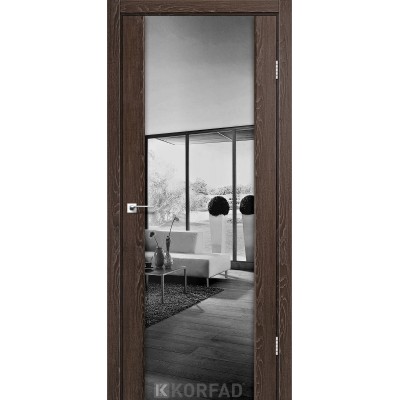 Межкомнатные Двери SR-01 зеркало графит Korfad-10