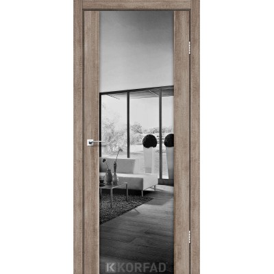 Межкомнатные Двери SR-01 зеркало графит Korfad-9