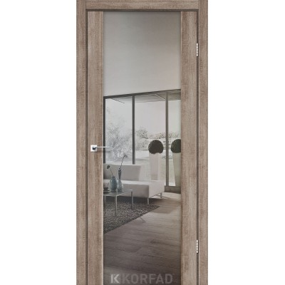 Межкомнатные Двери SR-01 зеркало серебро Korfad-5