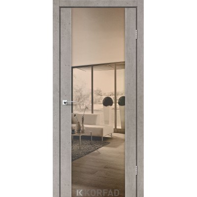Межкомнатные Двери SR-01 зеркало бронза Korfad ПВХ плёнка-6