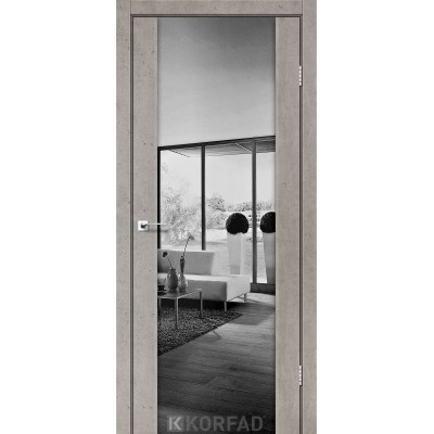 Межкомнатные Двери SR-01 зеркало графит Korfad-8