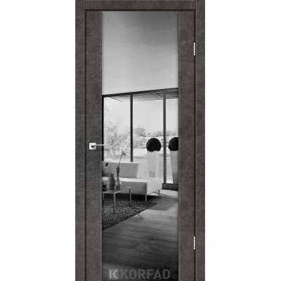 Межкомнатные Двери SR-01 зеркало графит Korfad-7