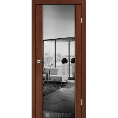 Межкомнатные Двери SR-01 зеркало графит Korfad-5
