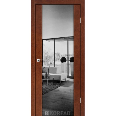 Межкомнатные Двери SR-01 зеркало графит Korfad-4