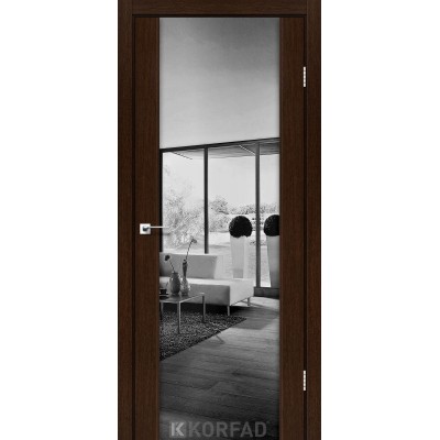 Межкомнатные Двери SR-01 зеркало графит Korfad-2