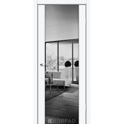 Межкомнатные Двери SR-01 зеркало графит Korfad-1