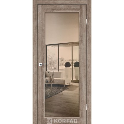 Межкомнатные Двери SV-01 бронза триплекс зеркало Korfad ПВХ плёнка-12