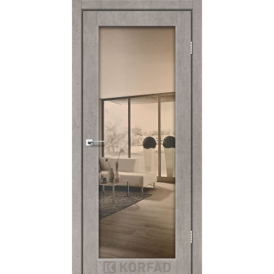 Межкомнатные Двери SV-01 бронза триплекс зеркало Korfad ПВХ плёнка-10