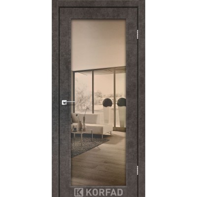 Межкомнатные Двери SV-01 бронза триплекс зеркало Korfad ПВХ плёнка-9
