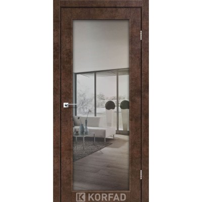 Межкомнатные Двери SV-01 серебро триплекс зеркало Korfad ПВХ плёнка-0