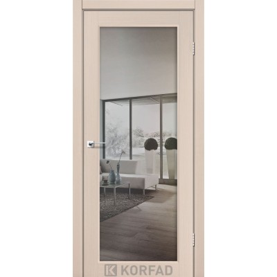 Міжкімнатні Двері SV-01 срібло триплекс дзеркало Korfad ПВХ плівка-1