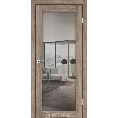 Межкомнатные Двери SV-01 серебро триплекс зеркало Korfad ПВХ плёнка-9